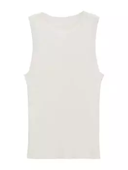 Вязаный топ MANGO KARL, натуральный белый