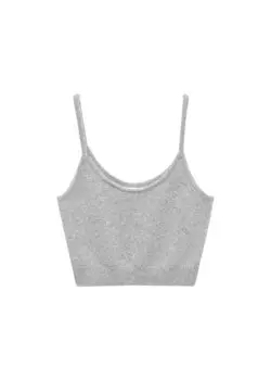 Вязаный топ MANGO Knitted Top Bica, пятнистый серый