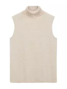 Вязаный топ MANGO Knitted Top MICHIGAN, бежевый