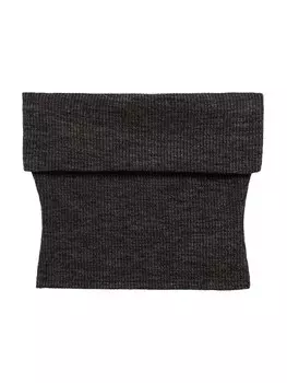 Вязаный топ MANGO Knitted Top NECA, темно-серый