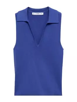 Вязаный топ MANGO MOISO, синий