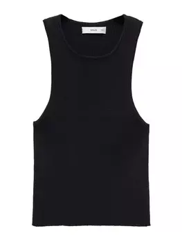 Вязаный топ MANGO ORWELL, черный