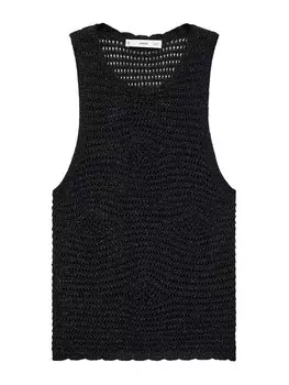 Вязаный топ MANGO OSIO, черный