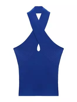 Вязаный топ MANGO SHIFFER, цвет Gentian