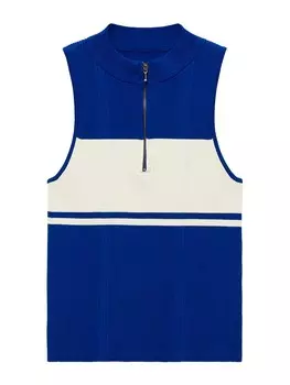 Вязаный топ MANGO SILVIA, темно-синий