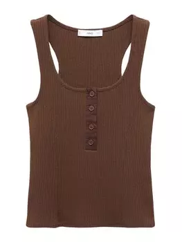 Вязаный топ Mango WALNUT, коричневый