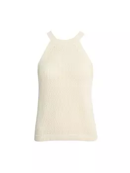 Вязаный топ Marks & Spencer, кремовый