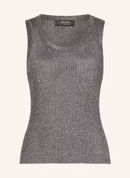 Вязаный топ ммрелана из блестящей пряжи MOS MOSH, серый
