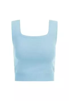 Вязаный топ MYMO, светло-синий