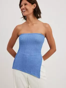 Вязаный топ NA-KD, синий