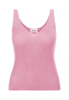 Вязаный топ на узких бретелях Cartoon, пурпурный