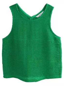 Вязаный топ Next, изумрудный