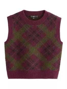 Вязаный топ Next Knitted Top, бордовый