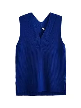 Вязаный топ Next Knitted Top, коабльтовый синий