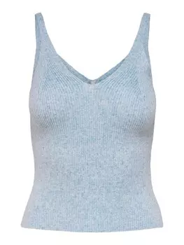 Вязаный топ ONLY Lina, цвет Light blue/mottled blue