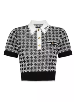 Вязаный топ-поло AMIRI, черный