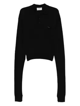 Вязаный топ-поло Coperni, черный