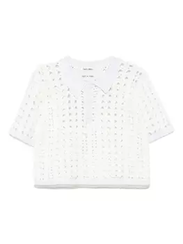 Вязаный топ-поло Forte Forte, белый