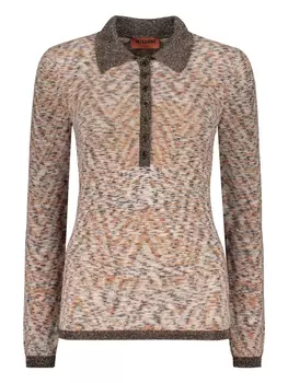 Вязаный топ-поло Missoni, коричневый