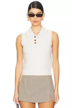 Вязаный топ-поло Remain, бежевый