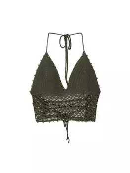Вязаный топ Pull&Bear, хаки