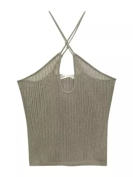 Вязаный топ Pull&Bear, хаки