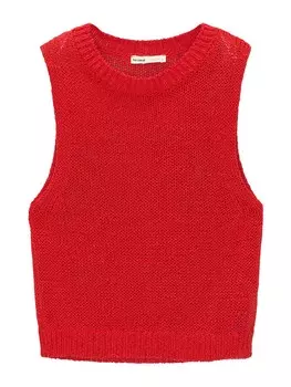 Вязаный топ Pull&Bear, красный