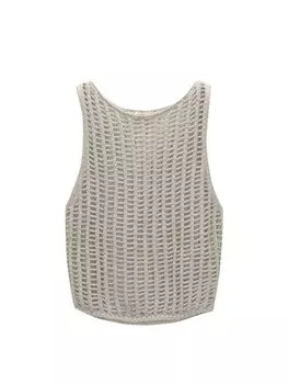 Вязаный топ Pull&Bear, серый