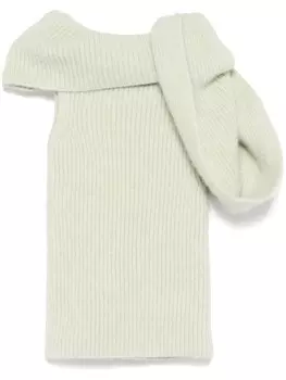 Вязаный топ Rick Owens Banded T, зеленый