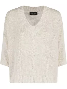 Вязаный топ Роберто Коллина Roberto Collina, нейтральный