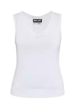 Вязаный топ ROCKEASY, белый