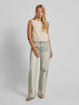 Вязаный топ с ажурным узором модель «БАЛИ» Vero Moda, бежевый