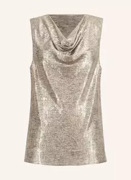 Вязаный топ с блестящей пряжей Joseph Ribkoff, золотой