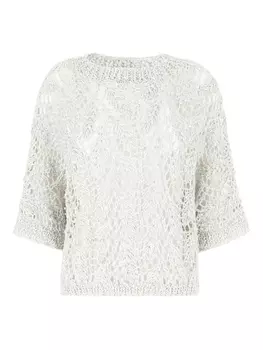 Вязаный топ с круглым вырезом Antonelli, серый