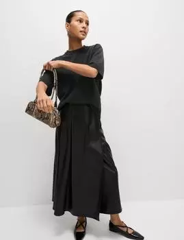 Вязаный топ с круглым вырезом из пряжи Air-Yarn Marks & Spencer, черный