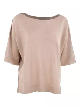 Вязаный топ с люрексом D.Exterior, коричневый