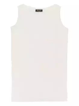 Вязаный топ с вырезом-лодочкой Loro Piana, нейтральный