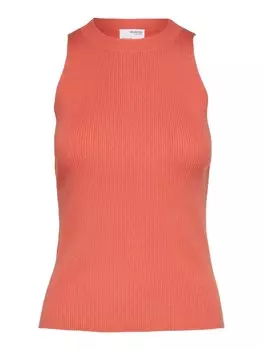 Вязаный топ Selected, апельсин