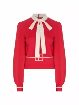 Вязаный топ Square G Gucci, красный