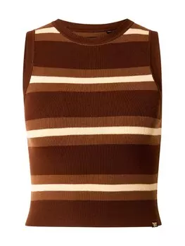 Вязаный топ Superdry Knitted Top, цвет light beige/brown