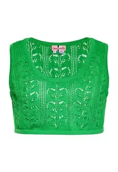 Вязаный топ swirly, зеленый