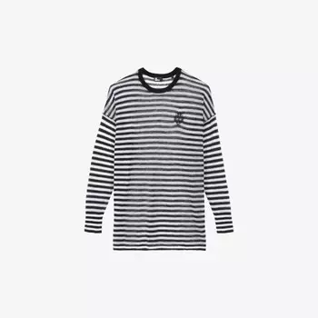 Вязаный топ свободного покроя с круглым вырезом The Kooples, черный