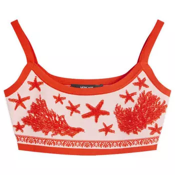 Вязаный топ Versace, розовый