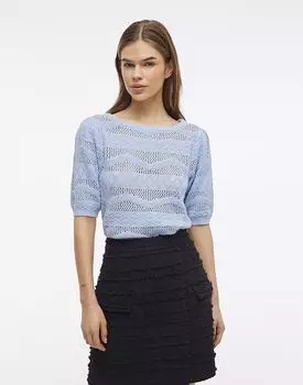 Вязаный топ Vila в цвете «Кентукки-си»