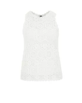 Вязаный топ WE Fashion, белый