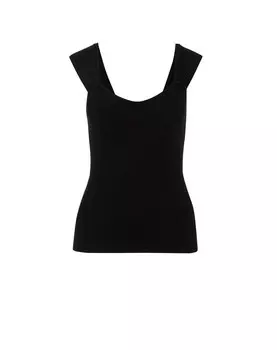 Вязаный топ WE Fashion, черный