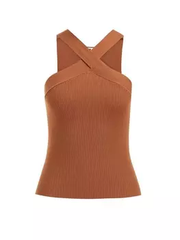 Вязаный топ WE Fashion, карамель