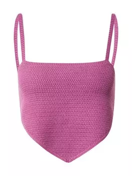 Вязаный топ WEEKDAY, фиолетовый