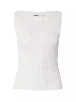 Вязаный топ WEEKDAY Geena, белый
