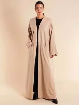 Вязаный удлиненный кардиган Aab, кремовый